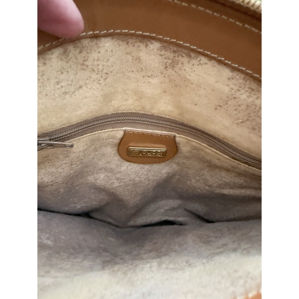 GUCCI Micro GG Supreme Shoulder Bag PVC Beige Gold 007 87 0018 Auth ki4930 - Picture 11 of 16